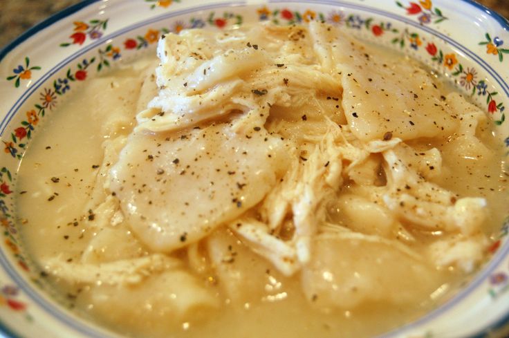 Cracker Barrel chicken and dumplings in crock pot.  One of my favorites!!! Yum!